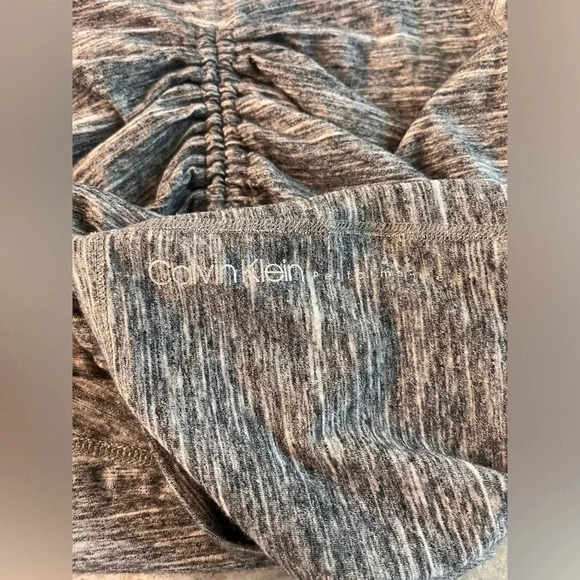 Calvin Klein Womens Performance Ruched-Front Cap-Sleeve Top - Picture 4 of 4